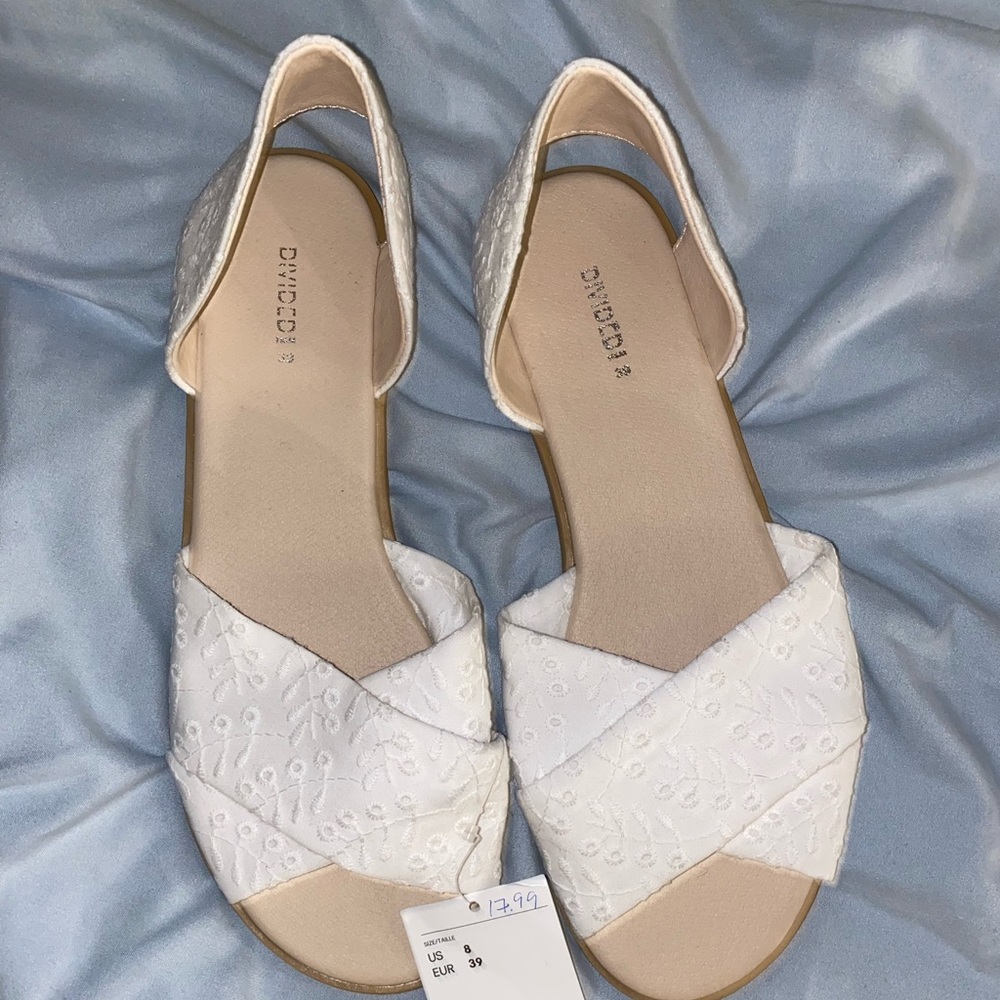White sandals